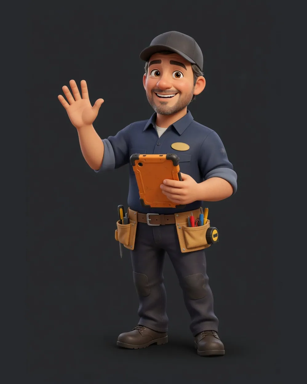 Techy waving hello