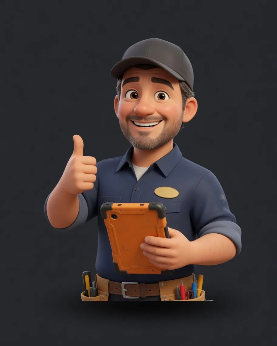 Techy giving a thumbs up